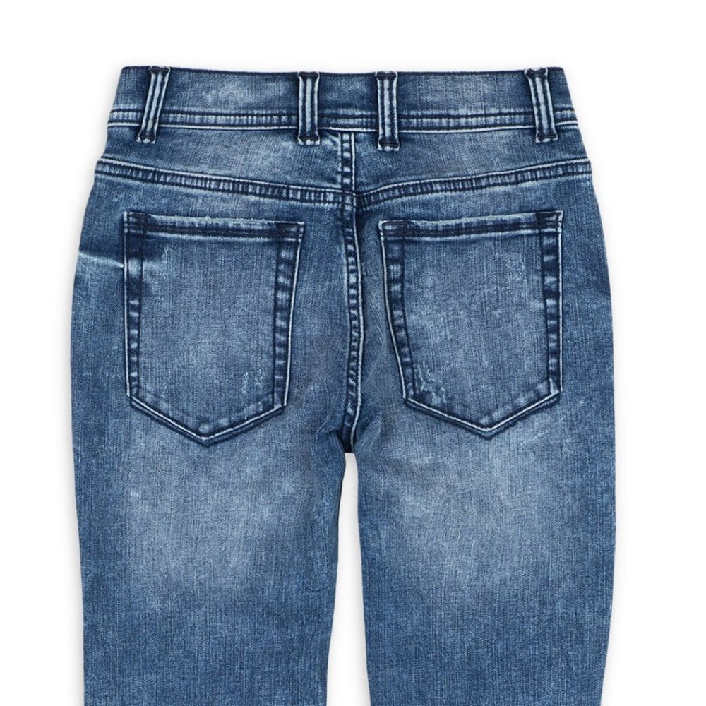 Wonder Nation Boys Rip and Repair Jeans Acid Wash Blue Size 12 Husky NWT - Picture 3 of 3